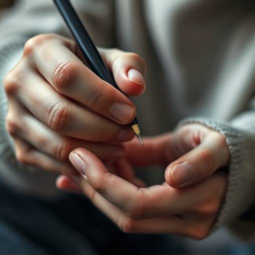 Primo piano di mani che creano un'opera d'arte