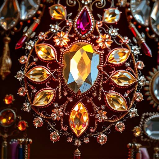 Un gioiello di alta gioielleria illuminato in modo da evidenziarne i dettagli preziosi.